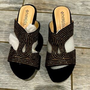 NIB Patrizia Rhinestone Slip on Wedge